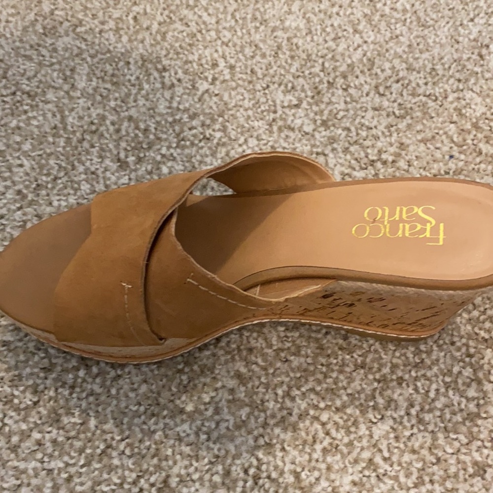 Caramel Franco Sarto Wedges - Picture 2 of 2
